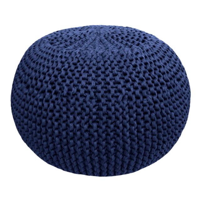 DIY Knitting Kit RibbonXL Pouf Riverside Jeans
