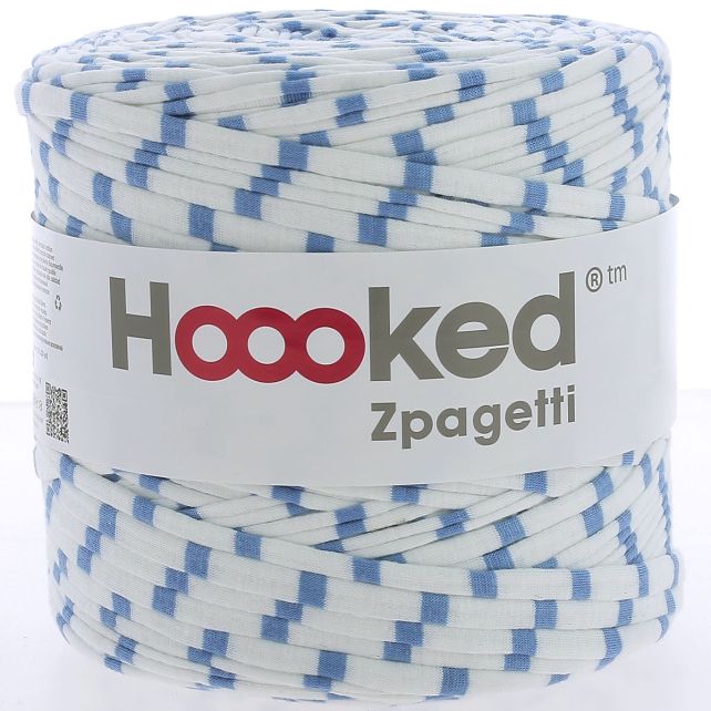 Zpagetti Cotton Yarn Light Blue Strips
