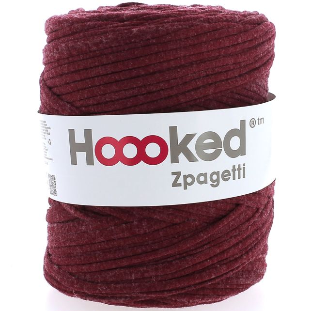 Zpagetti Cotton Yarn Burgondy White Snow