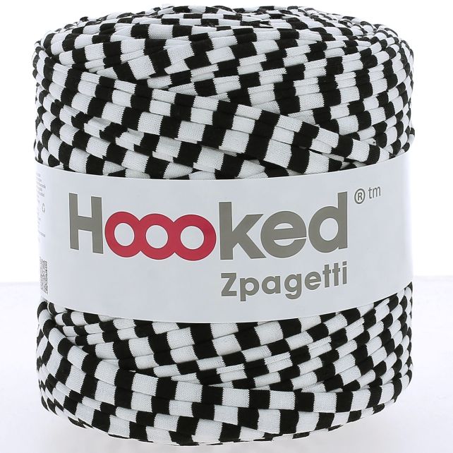 Zpagetti Cotton Yarn Balck Strips