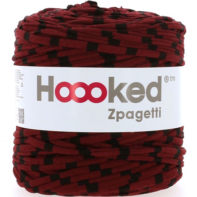 Zpagetti Cotton Yarn Bordeaux Lines