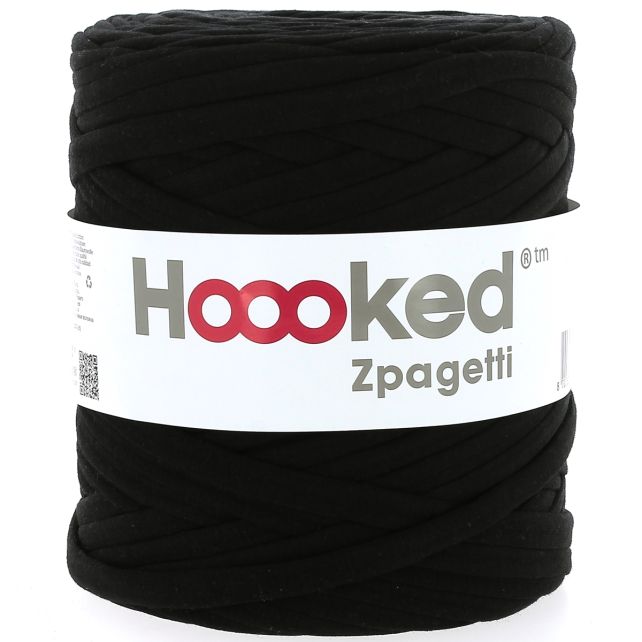Zpagetti Cotton Yarn Black T-Shirt
