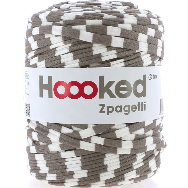 Zpagetti Cotton Yarn Taupe Lines