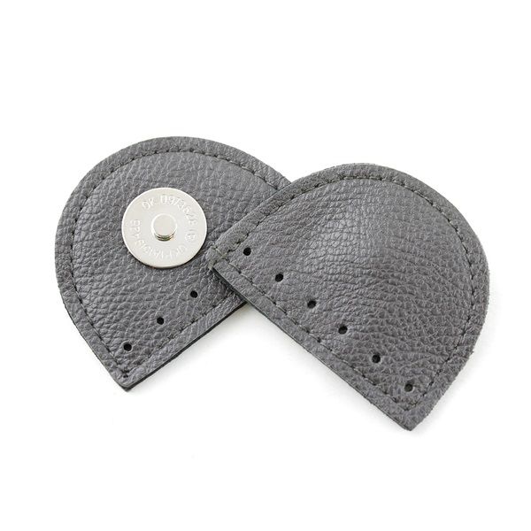 Lederen Magneetsluiting Grijs