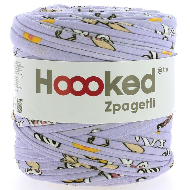 Zpagetti Cotton Yarn Love Lilac Print