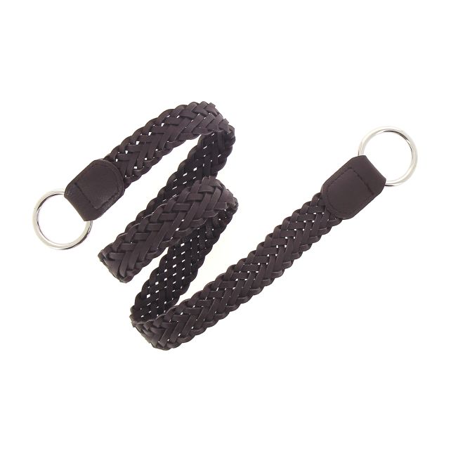 Vegan Leather Braided Strap Brown