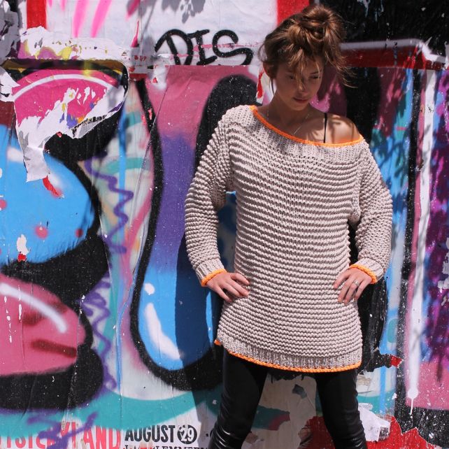 DIY Free Knitting Pattern RibbonXL Chill-Out Sweater