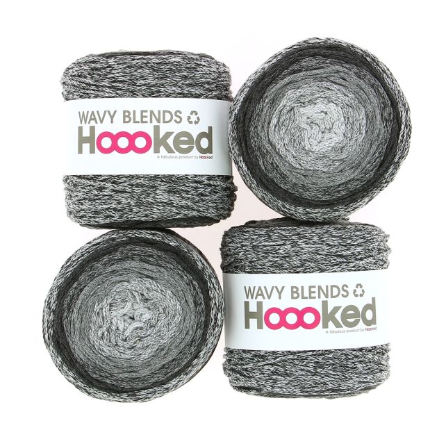 Wavy Blends Anthracite Stone set 4 bobbins
