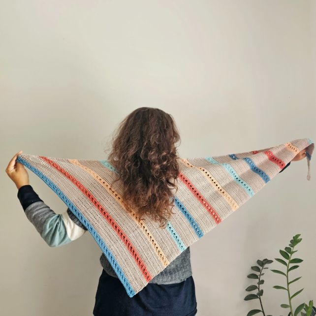 DIY Crochet Kit Atlantica Stripes Shawl