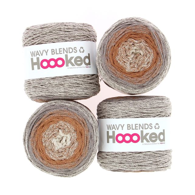 Wavy Blends Caramel Taupe set 4 bobbins