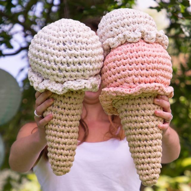 DIY Haakpatroon Straciatella Ice Cream Cone Zpagetti