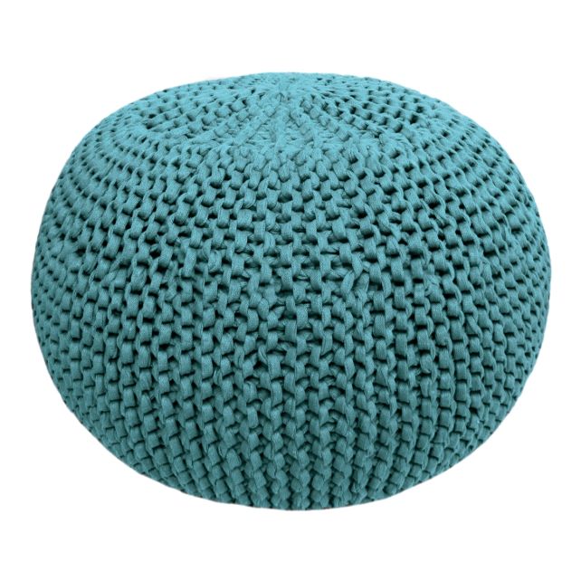 DIY Strick Kit RibbonXL Pouf Emerald Splash