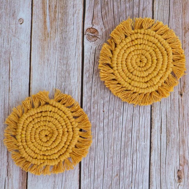 DIY Patrón de Macramé  Posavasos Guscio