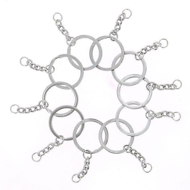 Metalen Sleutelhanger - set van 10