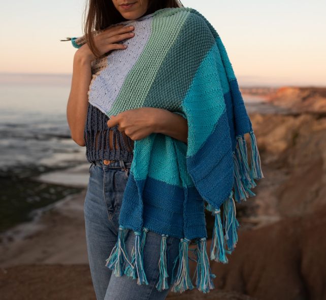 Châle XXL à faire soi-même en tricot Karpathos