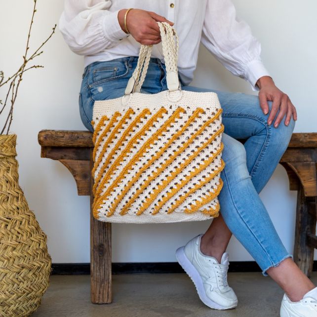 DIY Kit de Crochet Bolso de Kuala Lumpur Almond