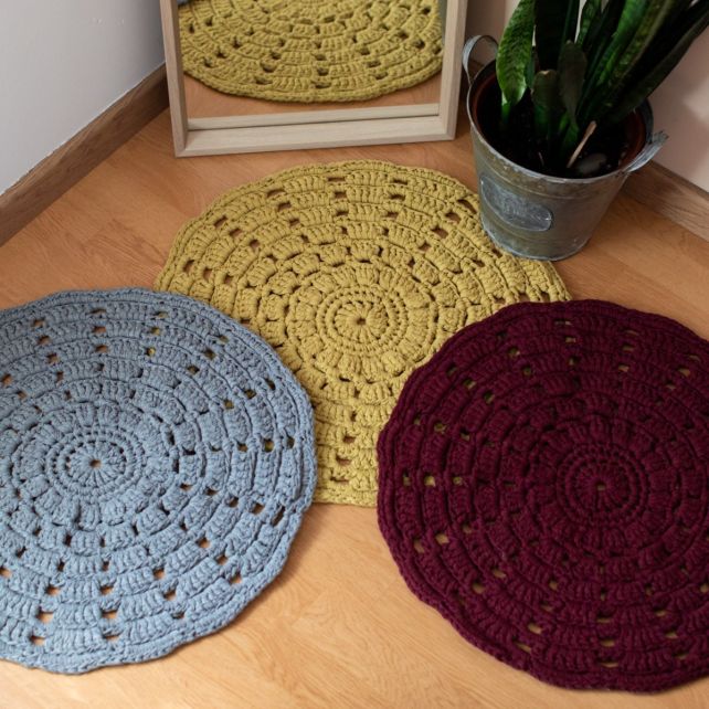 DIY Crochet Pattern RibbonXL Mandala Rug