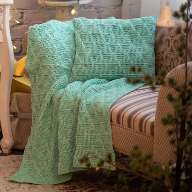 DIY Crochet Pattern Pine Tree Blanket