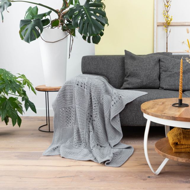 DIY kit de crochet Couverture San Francisco - Grey