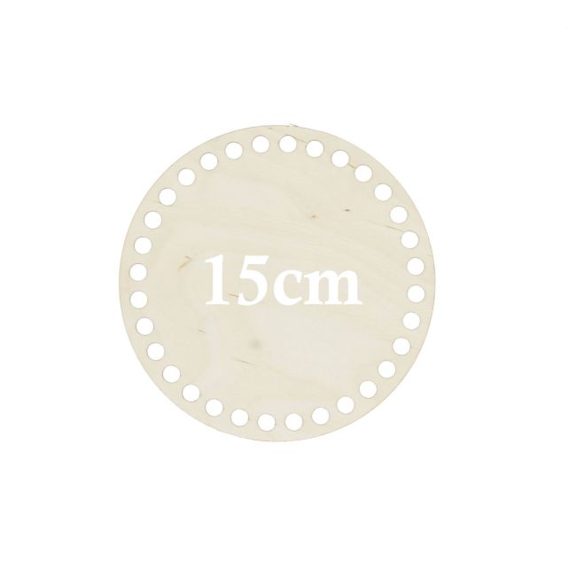 Wooden Perforated Round Base 15 cm