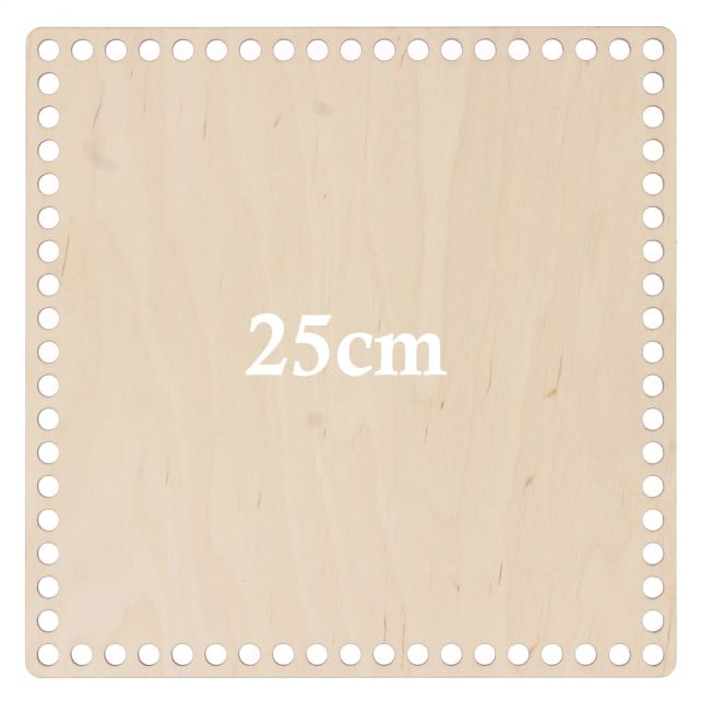 Base carrée perforée en bois 25 cm