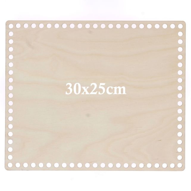 Wooden Perforated Rectangular Base 30x25 cm