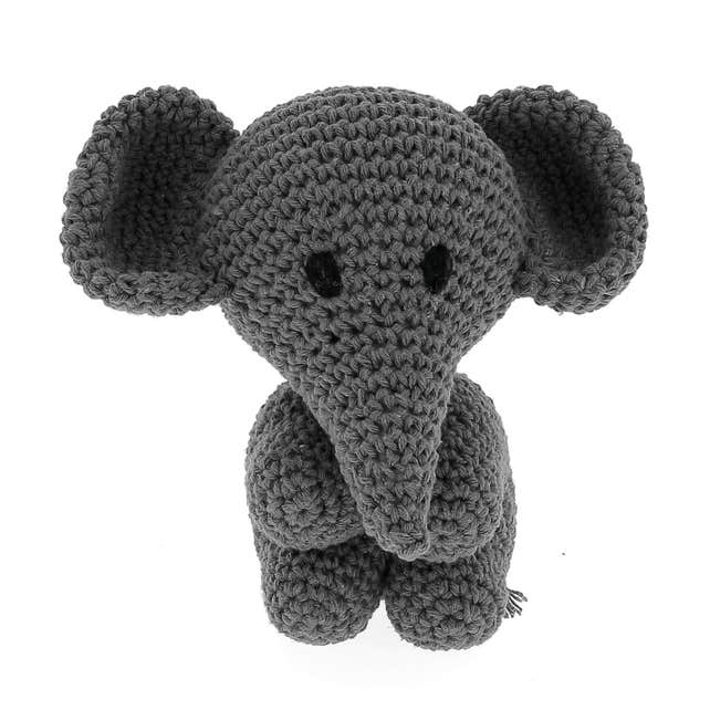 DIY Crochet Set Elephant Eco Barbante Lava
