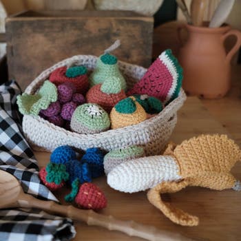 DIY Crochet Pattern Amigurumi Fruit Basket Monte