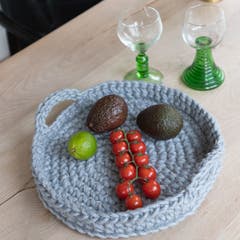 DIY Crochet Kit Jute Tray Basket Ravello