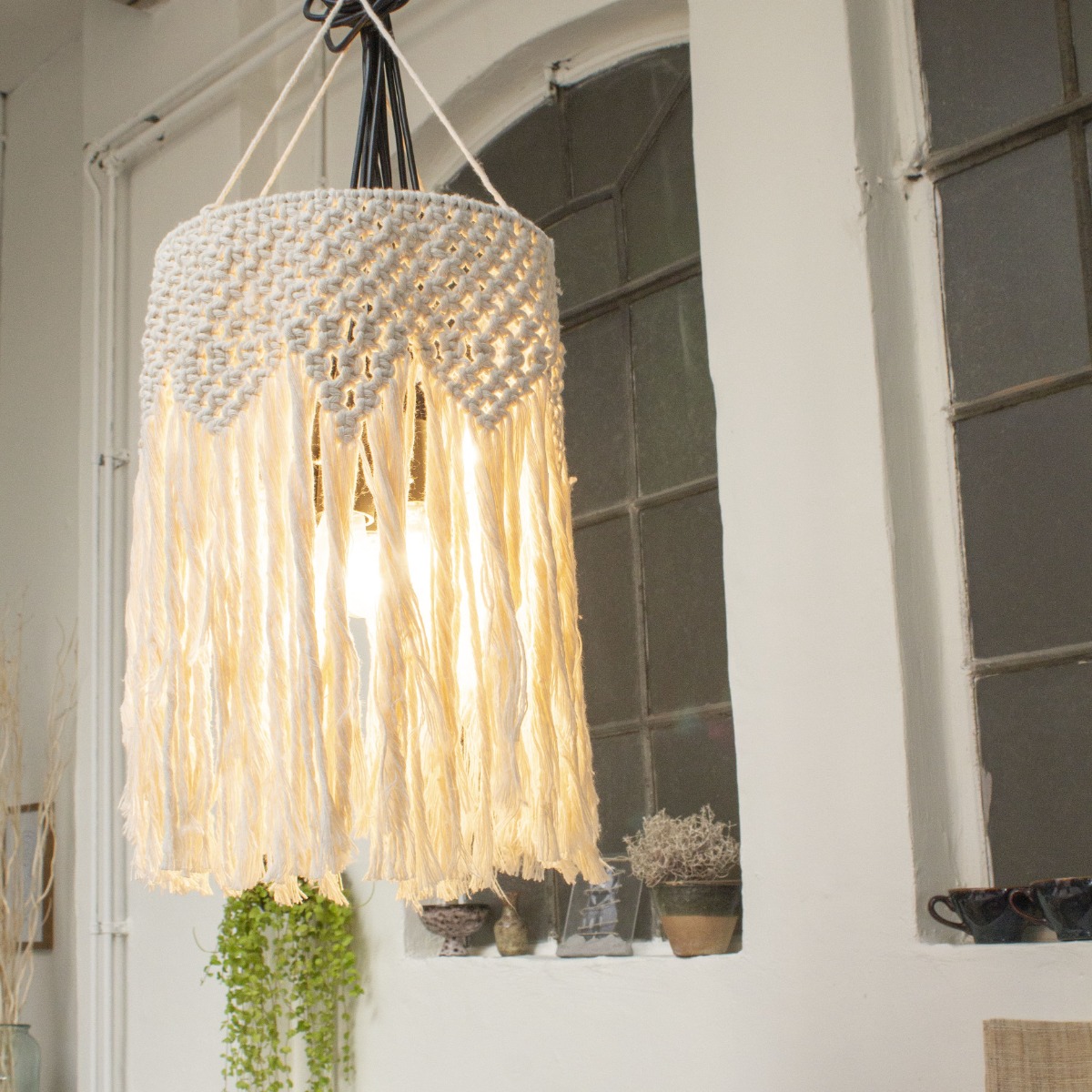 Easy Crochet Boho Lampshade 