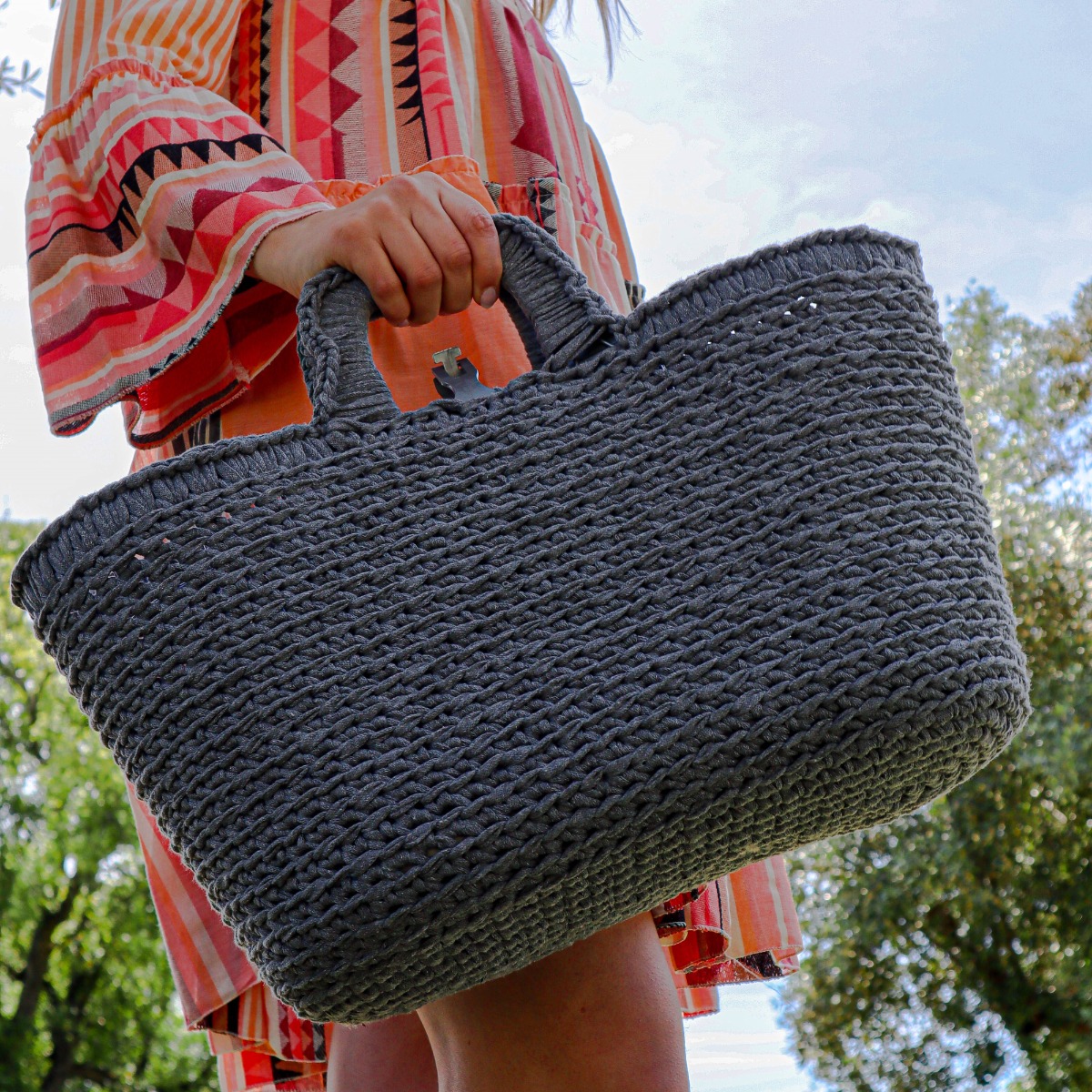 DIY Haakpakket Shopper Stone Grey Hoooked