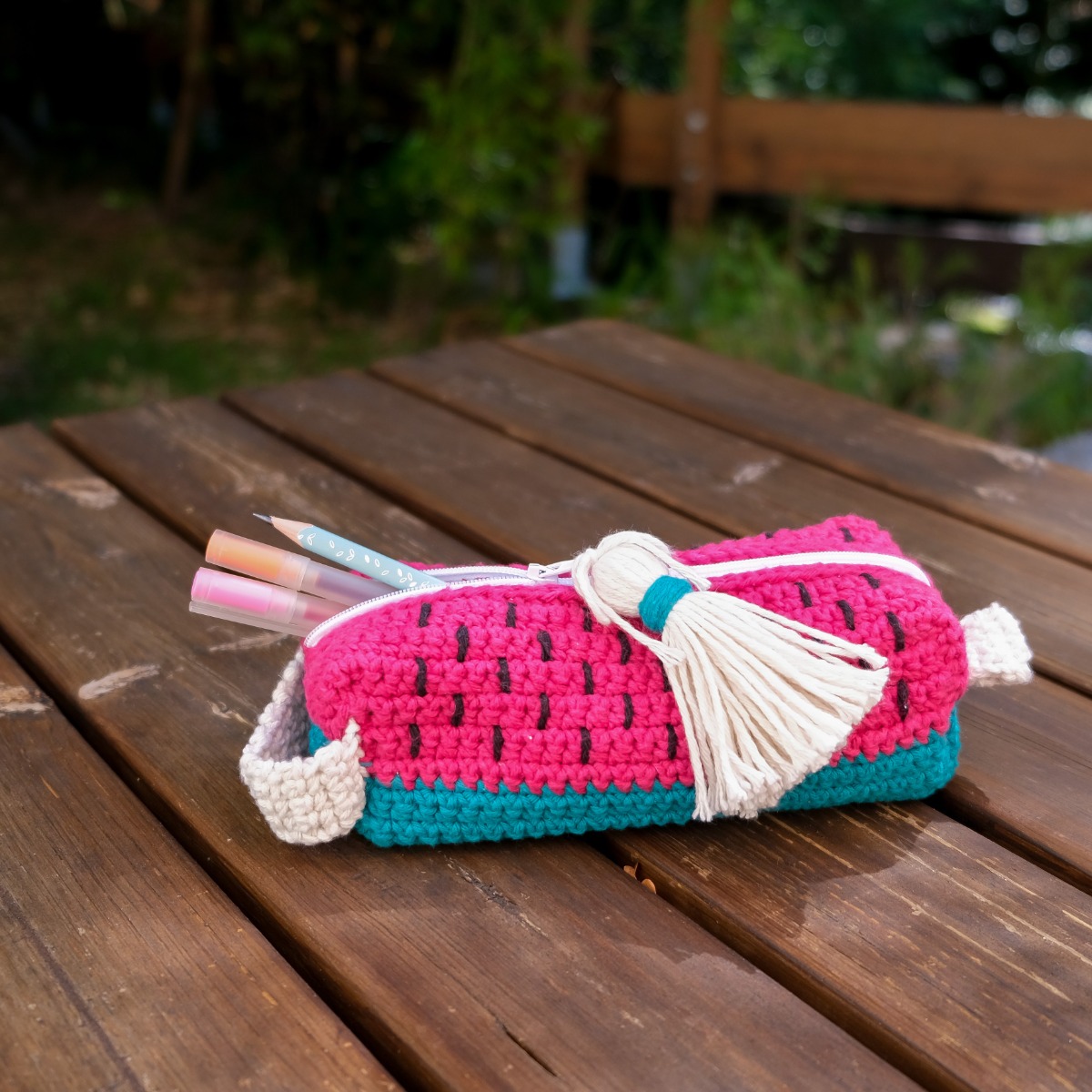 Kit de couture : Trousse à crochets ou crayons champêtre