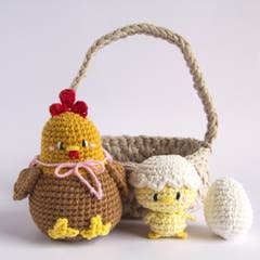 DIY Patron de Crochet L’œuf, le Poussin et la Poule