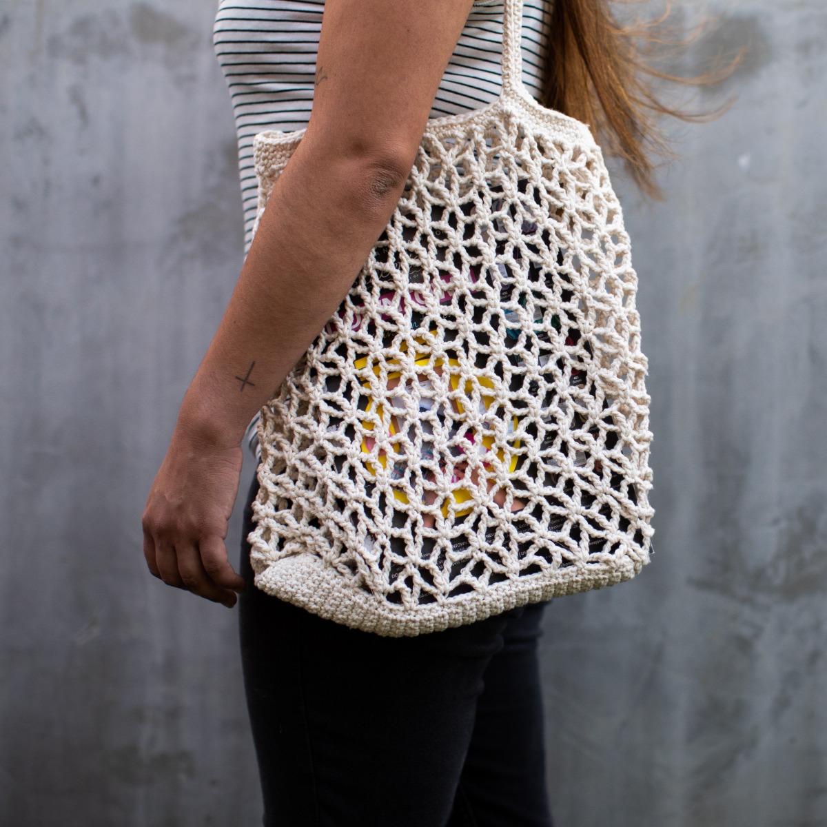 DIY Crochet Kit Shopping bag Trogir Almond Hoooked