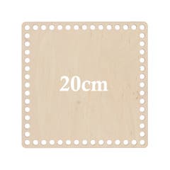Base carrée perforée en bois 20 cm