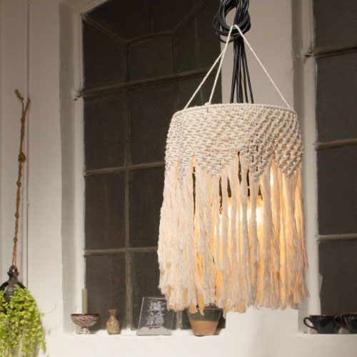 DIY Macramé Kit Lampshade Borneo | Hoooked